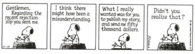 Snoopy Deals With Rejection
